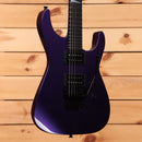 Jackson Righteous Run Custom Soloist electric guitar Red to Blue Shift finish with dual humbuckers and black hardware