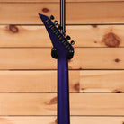 Jackson Righteous Run Custom Soloist electric guitar Red to Blue Shift finish with black hardware and pointed headstock