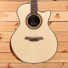 Furch Red Deluxe Gc-LI acoustic-electric guitar Natural with cutaway, spruce top, and teal abalone binding
