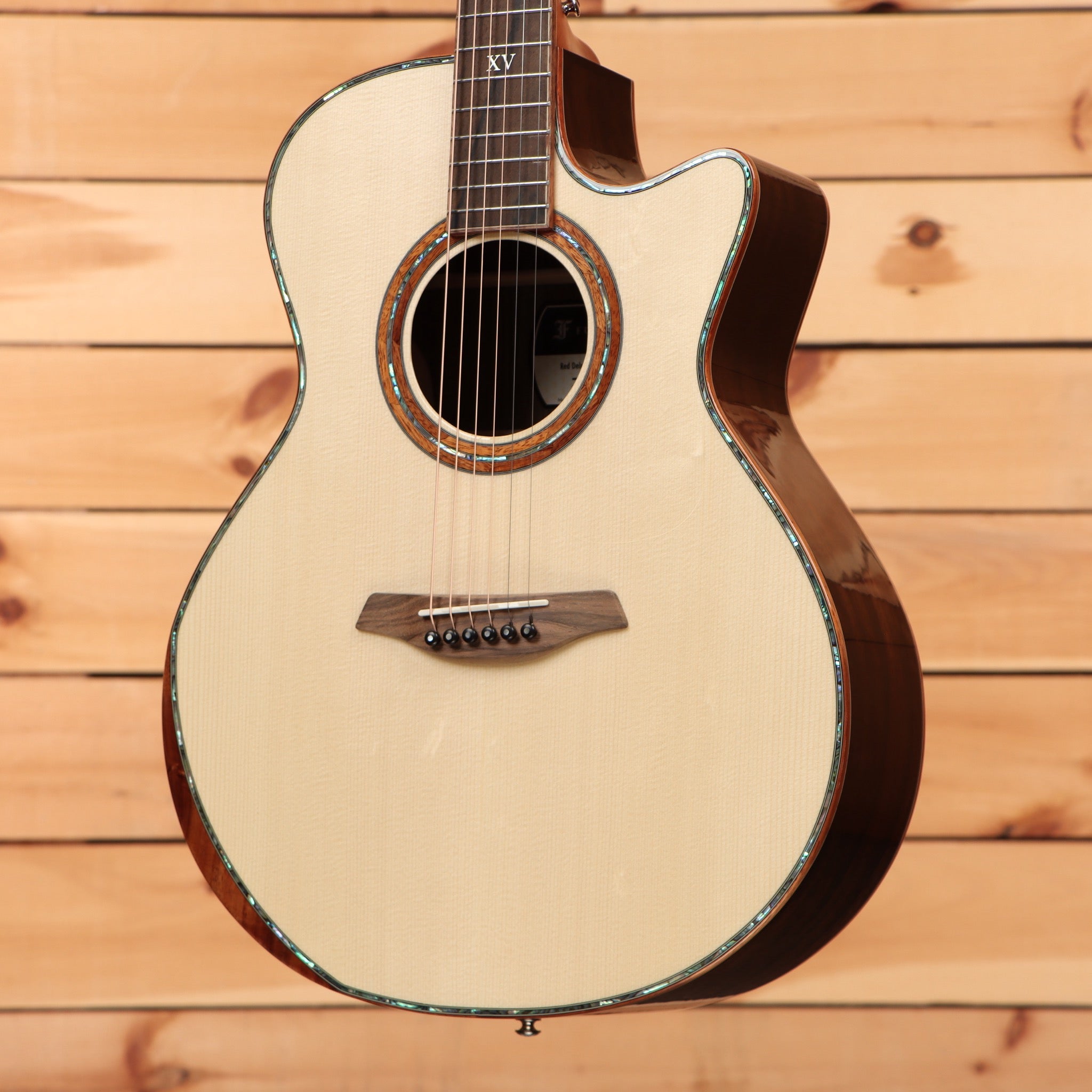 Furch Red Deluxe Gc-LI a acoustic-electric guitar Natural with cutaway, spruce top, and abalone body binding