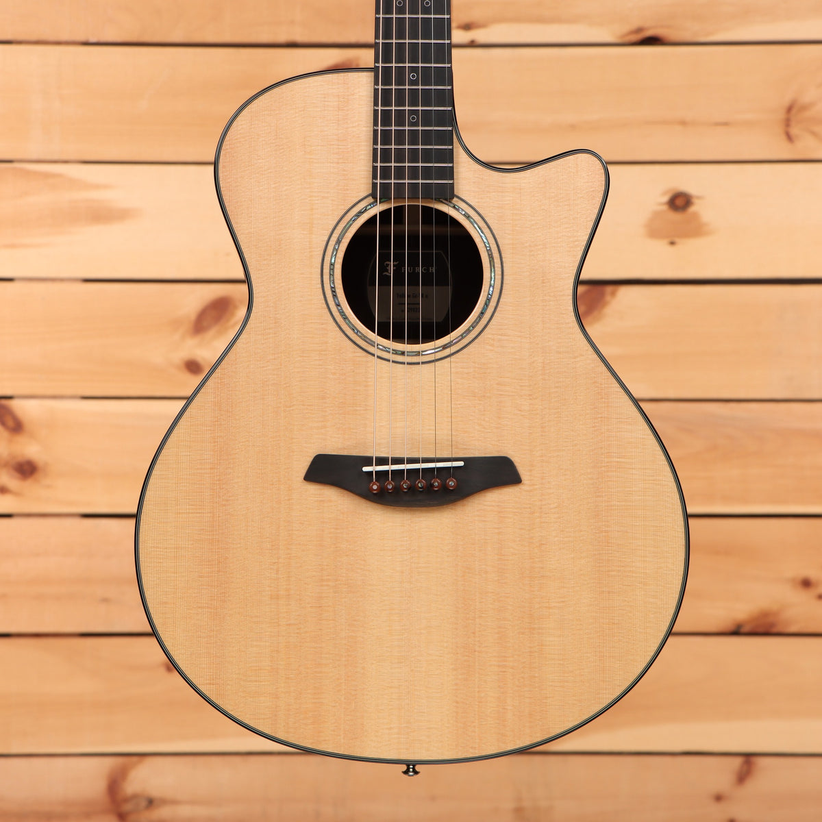 Furch Yellow Gc-SR acoustic-electric guitar natural finish spruce top with venetian cutaway and abalone rosette