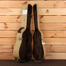 Boucher SG52V natural acoustic guitar with black interior case and gold hardware