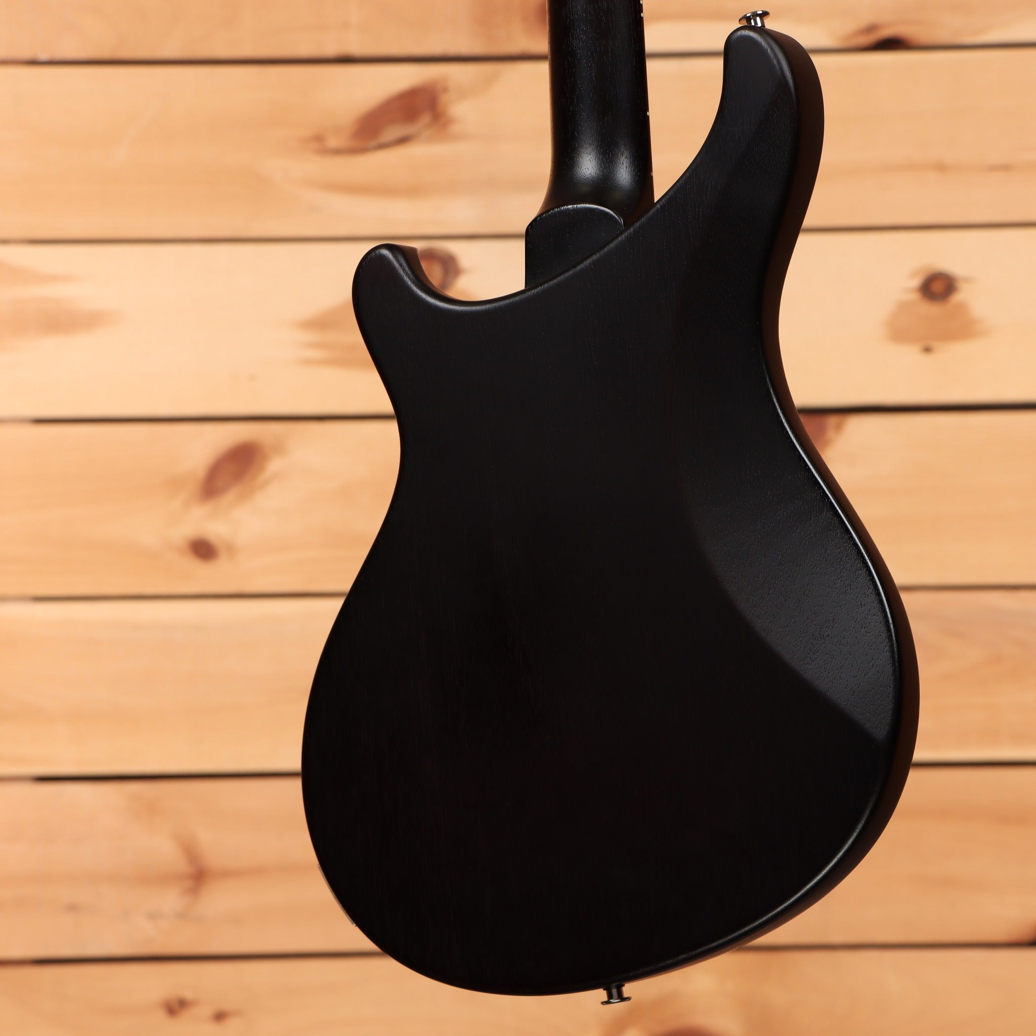 PRS S2 Vela Semi-Hollow electric guitar McCarty Burst with satin black finished mahogany body back view