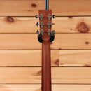 Boucher BG41TG acoustic guitar natural finish with chrome tuning machines and black strap buttons