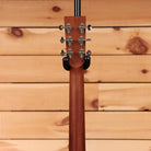 Boucher BG41TG acoustic guitar natural finish with chrome tuning machines and black strap buttons