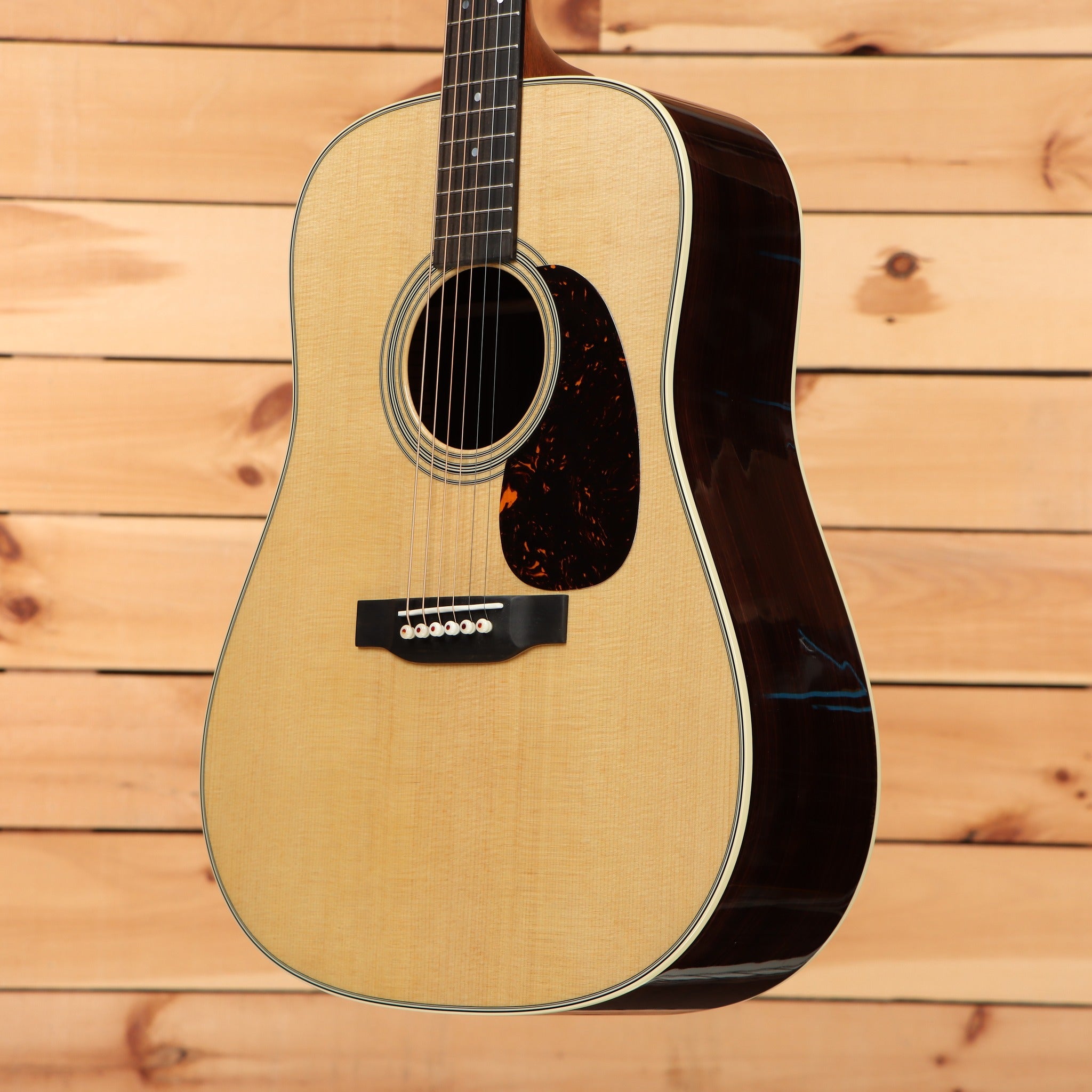 Martin D-28 Aging Toner dreadnought acoustic guitar natural spruce top with tortoise pickguard and rosewood sides