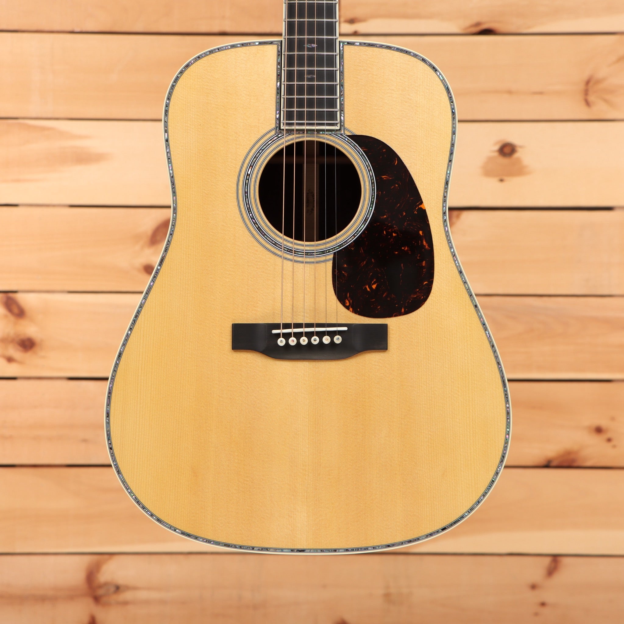 Martin D-42 dreadnought acoustic guitar aging toner finish with tortoiseshell pickguard