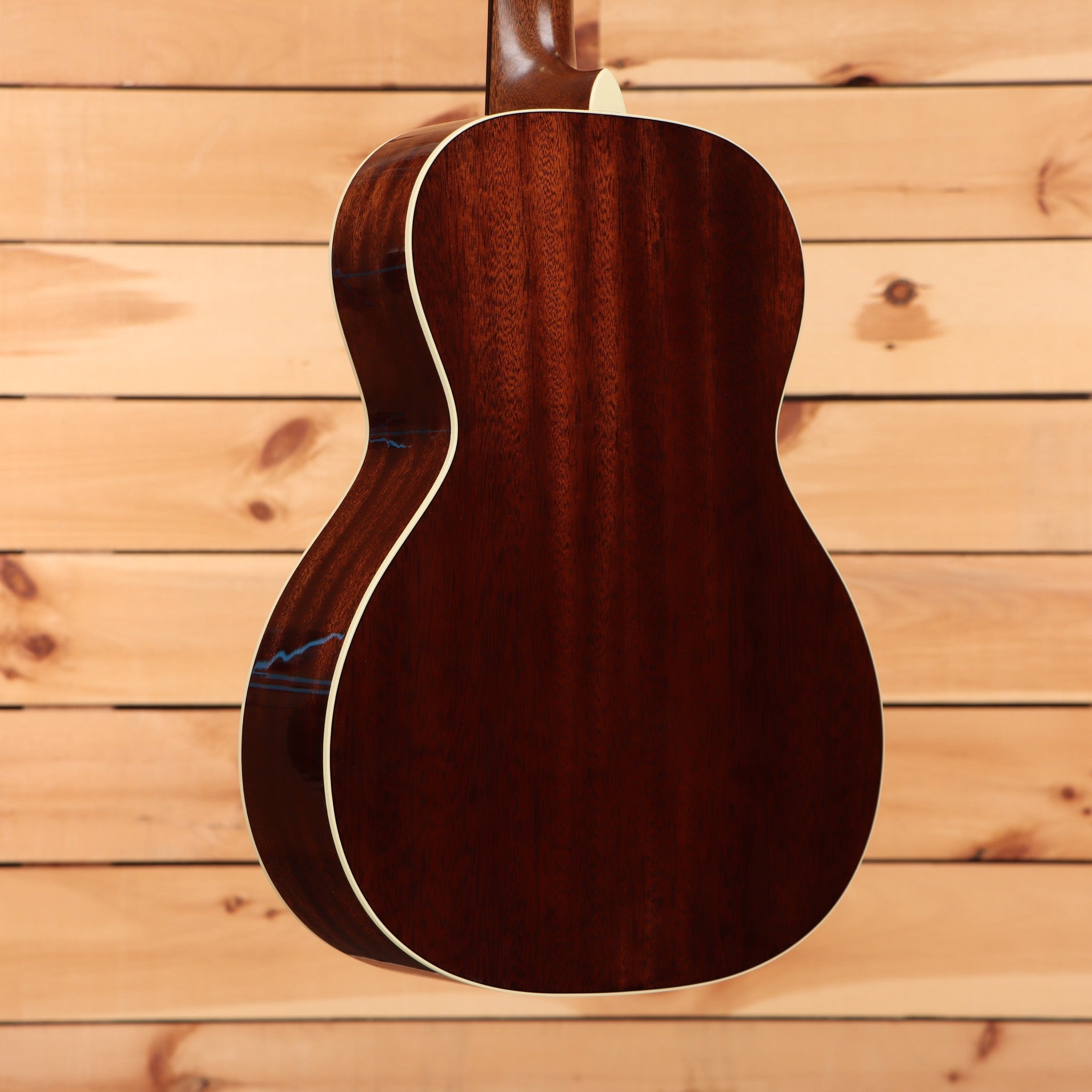 Martin CEO-7 acoustic parlor guitar Autumn Sunset Burst with rosewood back and sides featuring blue resin crack fill inlay