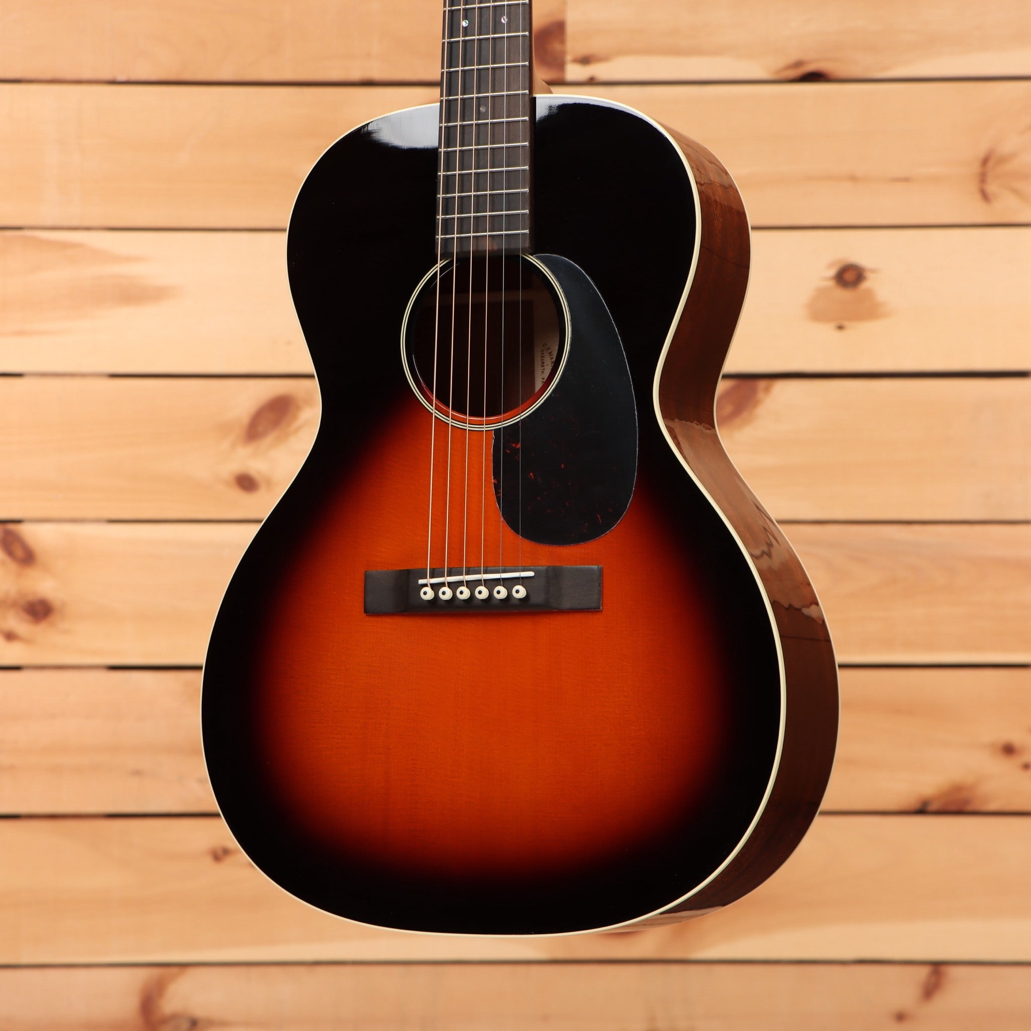 Martin CEO-7 parlor acoustic guitar Autumn Sunset Burst finish with tortoise pickguard and white body binding