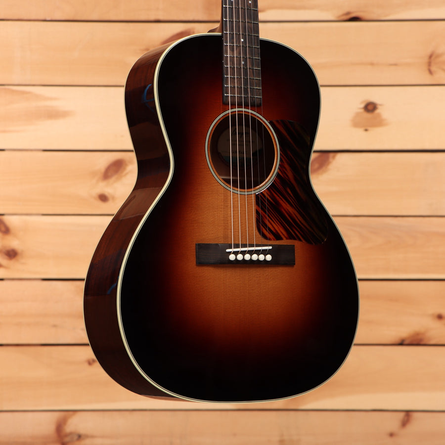 Bourgeois LDR STS dreadnought acoustic guitar sunburst finish with white binding and rosewood back