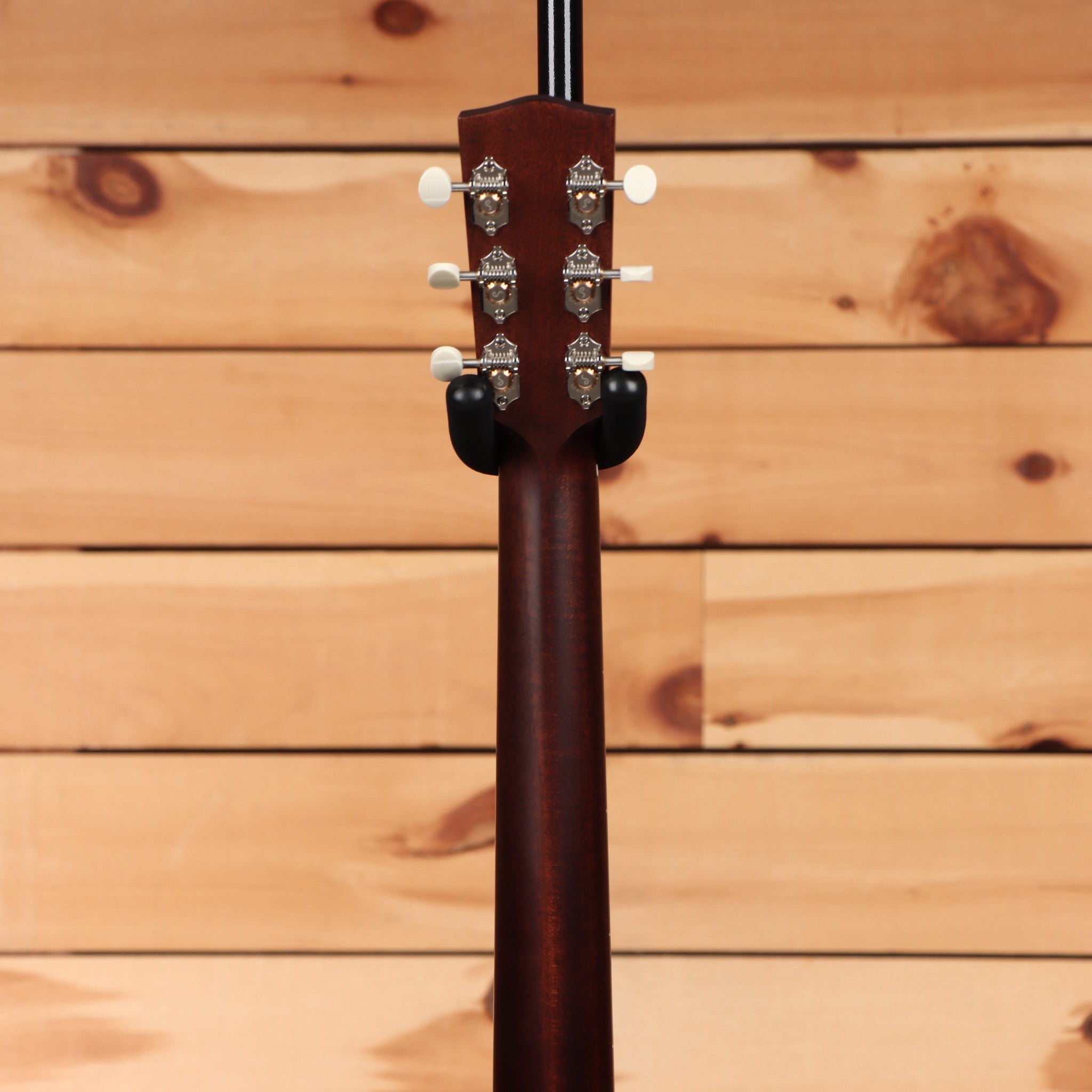 Bourgeois LDB-ST sunburst acoustic guitar with slotted headstock and chrome tuning machines