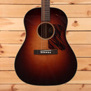 Bourgeois SDST dreadnought acoustic guitar sunburst finish with red pickguard and rosewood fretboard