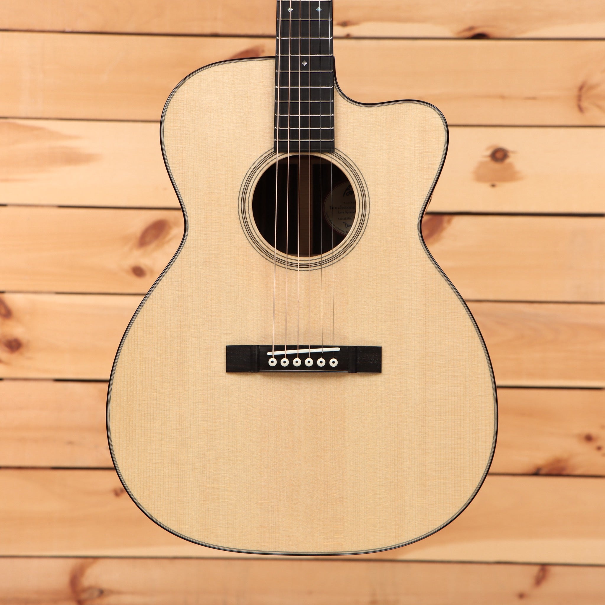 Bourgeois Touchstone Soloist OMC acoustic guitar natural finish with cutaway body