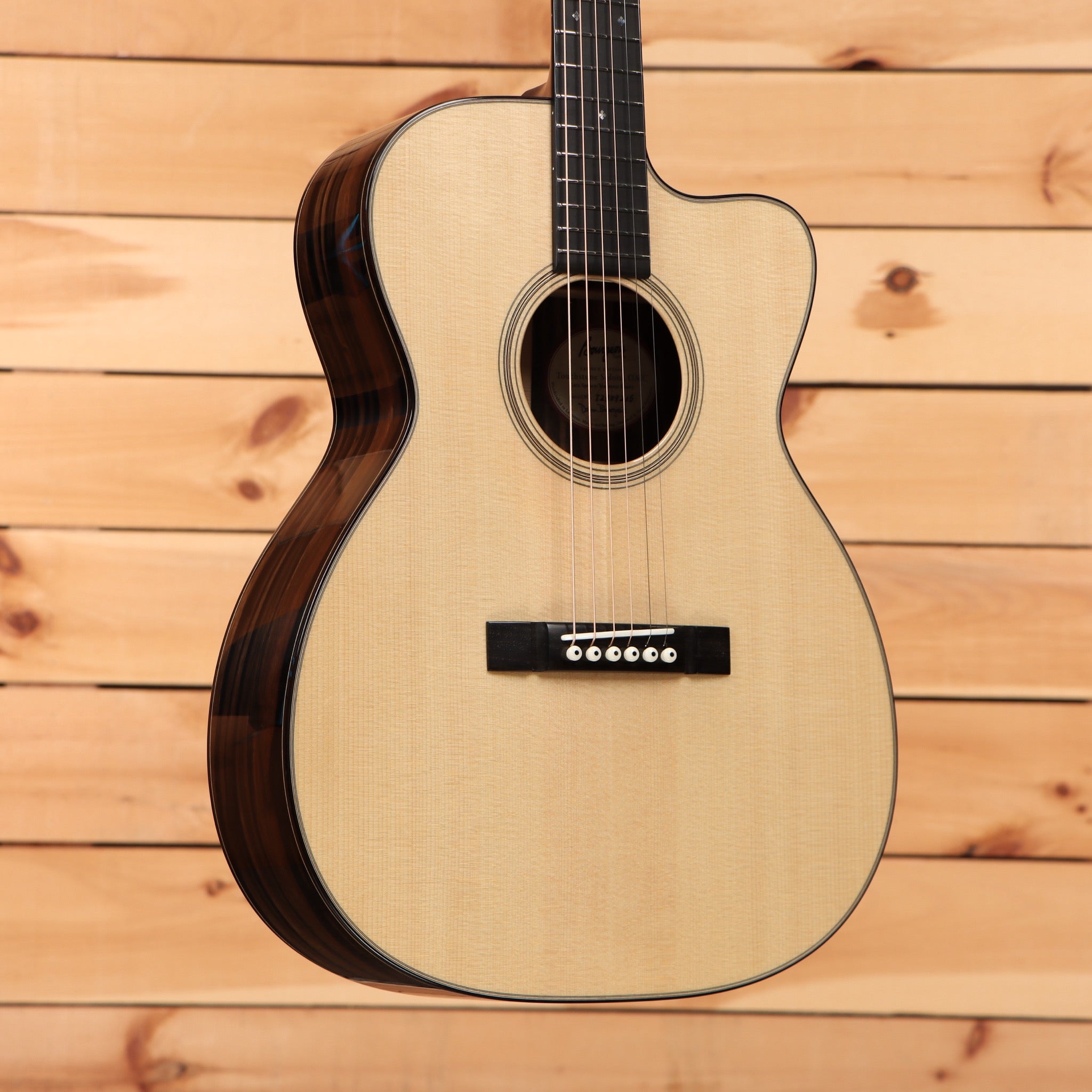 Bourgeois Touchstone Soloist OMC acoustic guitar natural finish with cutaway and rosewood back
