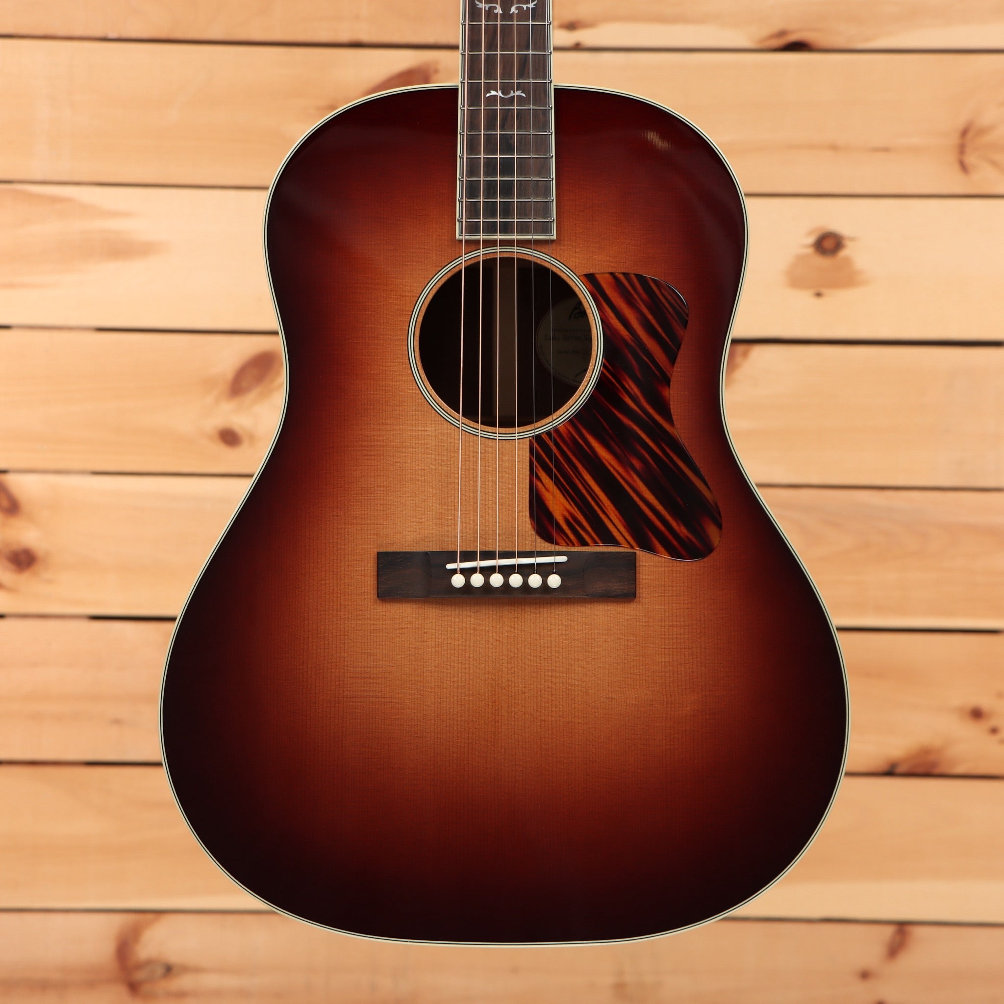 Bourgeois Limited Touchstone Luke Bryan Sunburst dreadnought acoustic guitar with tortoiseshell pickguard