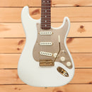 Pre-owned Fender Custom Shop 75th Anniversary Stratocaster electric guitar Diamond White Pearl with gold hardware