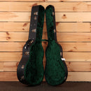 Bourgeois Limited Touchstone Luke Bryan Sunburst acoustic guitar with green velvet case and gold hardware