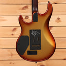 Ernie Ball Music Man Luke III BFR pre-owned electric guitar Woody finish with humbucker pickups