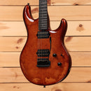 Pre-owned Ernie Ball Music Man Luke III BFR electric guitar Woody finish with dual humbucker pickups