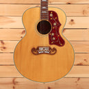 Gibson SJ-200 True Vintage jumbo acoustic guitar Natural finish with floral pickguard and mustache bridge