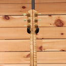 Gibson SJ-200 True Vintage Natural jumbo acoustic guitar back of flamed maple neck with gold tuners