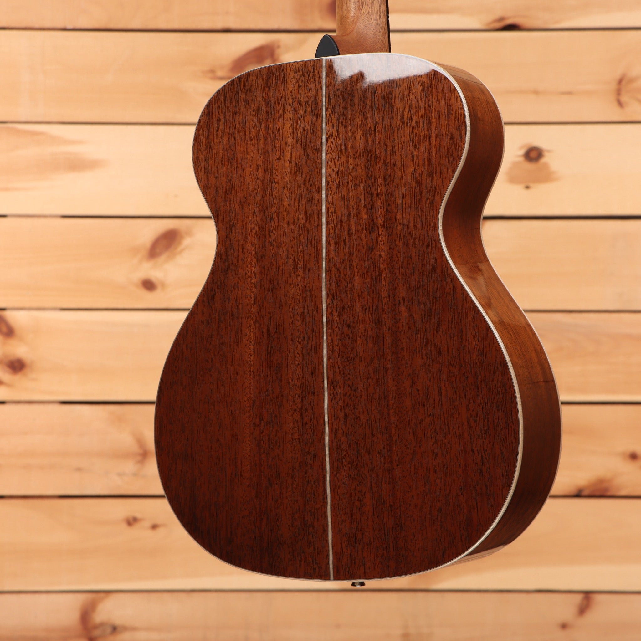 Boucher SG41V acoustic guitar natural finish with white binding and mahogany back