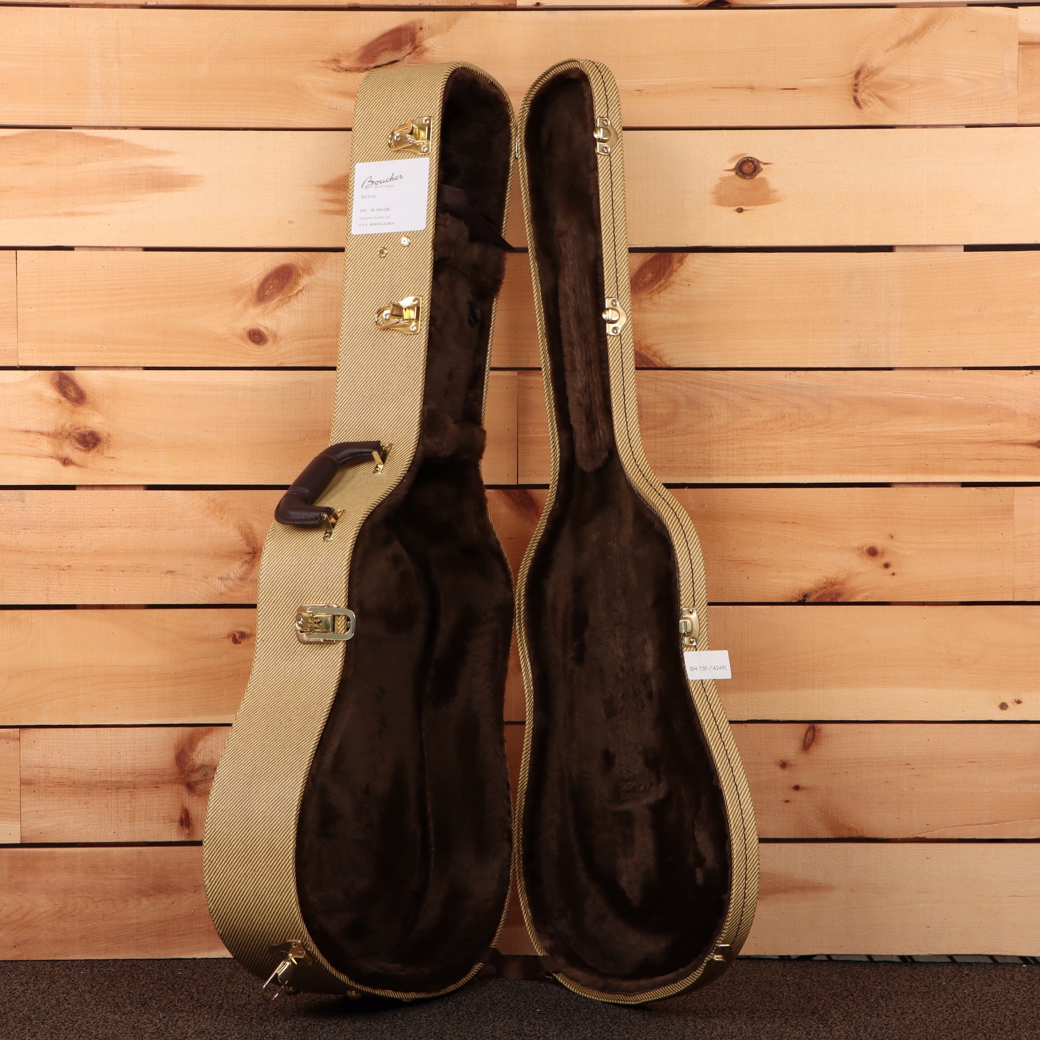 Boucher BG52G classical guitar natural finish with black velvet-lined hardshell case