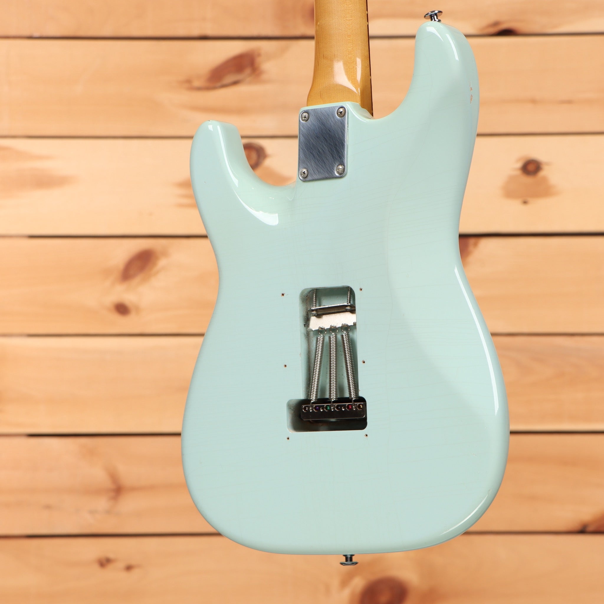 Pre-owned Suhr Classic S Antique electric guitar Sonic Blue with single-coil pickups and vintage-style tremolo bridge