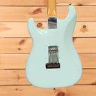 Pre-owned Suhr Classic S Antique electric guitar Sonic Blue with single-coil pickups and tremolo bridge