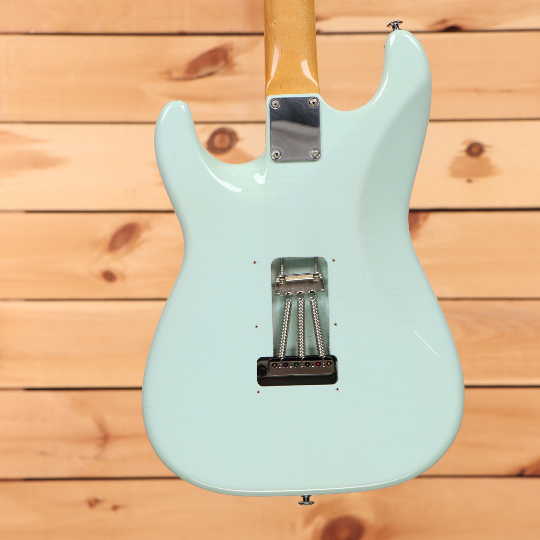Pre-owned Suhr Classic S Antique electric guitar Sonic Blue with single-coil pickups and tremolo bridge