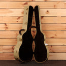 Huss-Dalton Tomm pre-owned acoustic guitar natural finish with hard case and gold hardware
