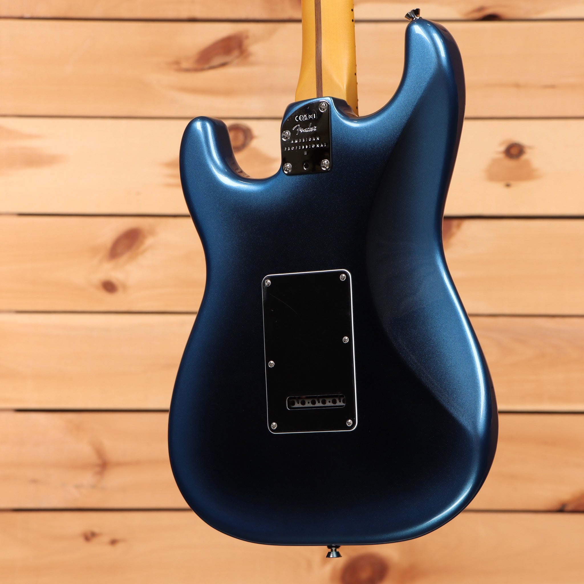 Fender American Professional II Stratocaster electric guitar Dark Night with maple neck and single-coil pickups