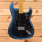 Fender American Professional II Stratocaster electric guitar Dark Night with maple neck and black pickguard
