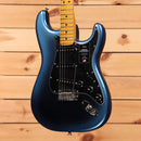 Fender American Professional II Stratocaster electric guitar Dark Night with maple neck and black pickguard
