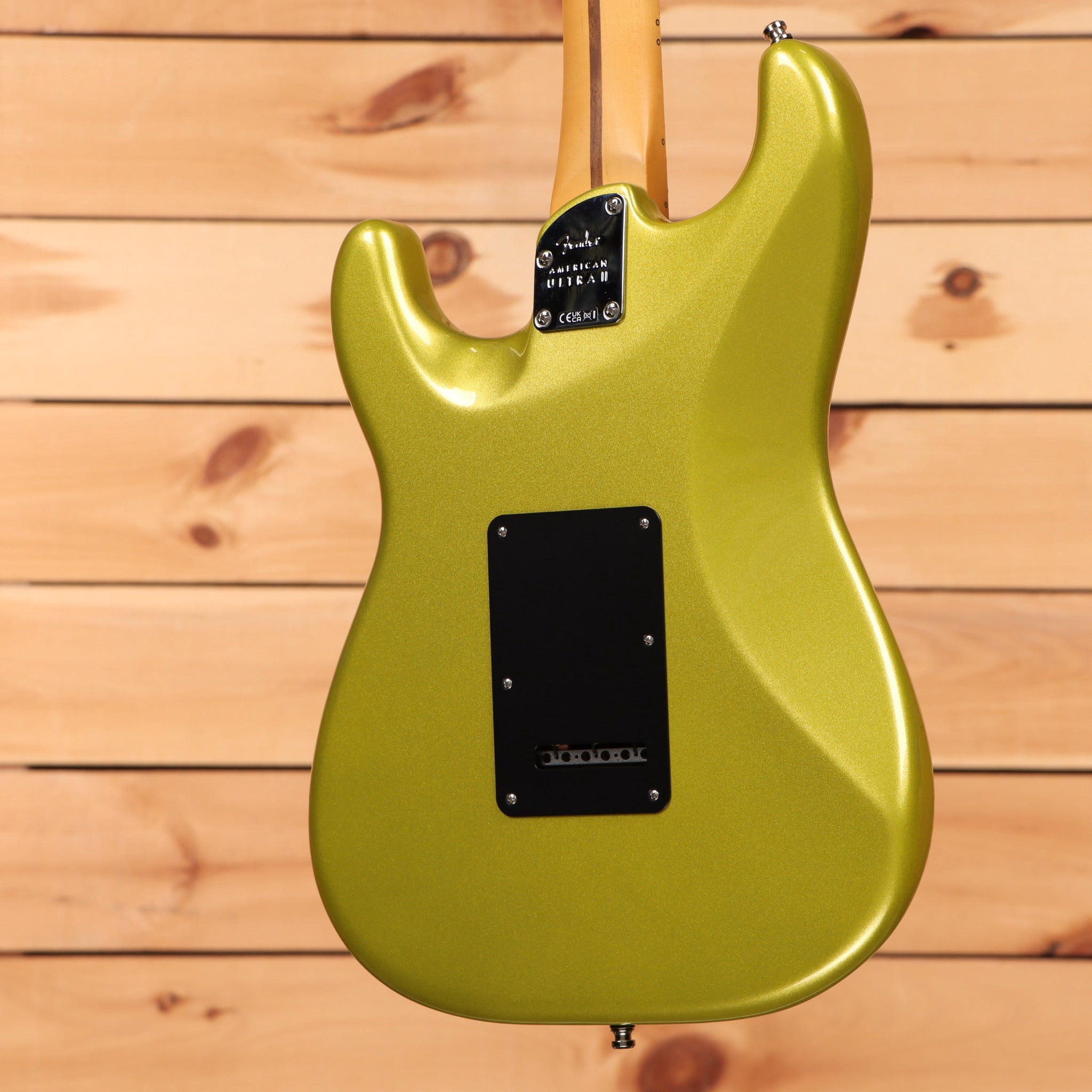 Fender American Ultra II Stratocaster HSS electric guitar Solar Flare with black pickguard