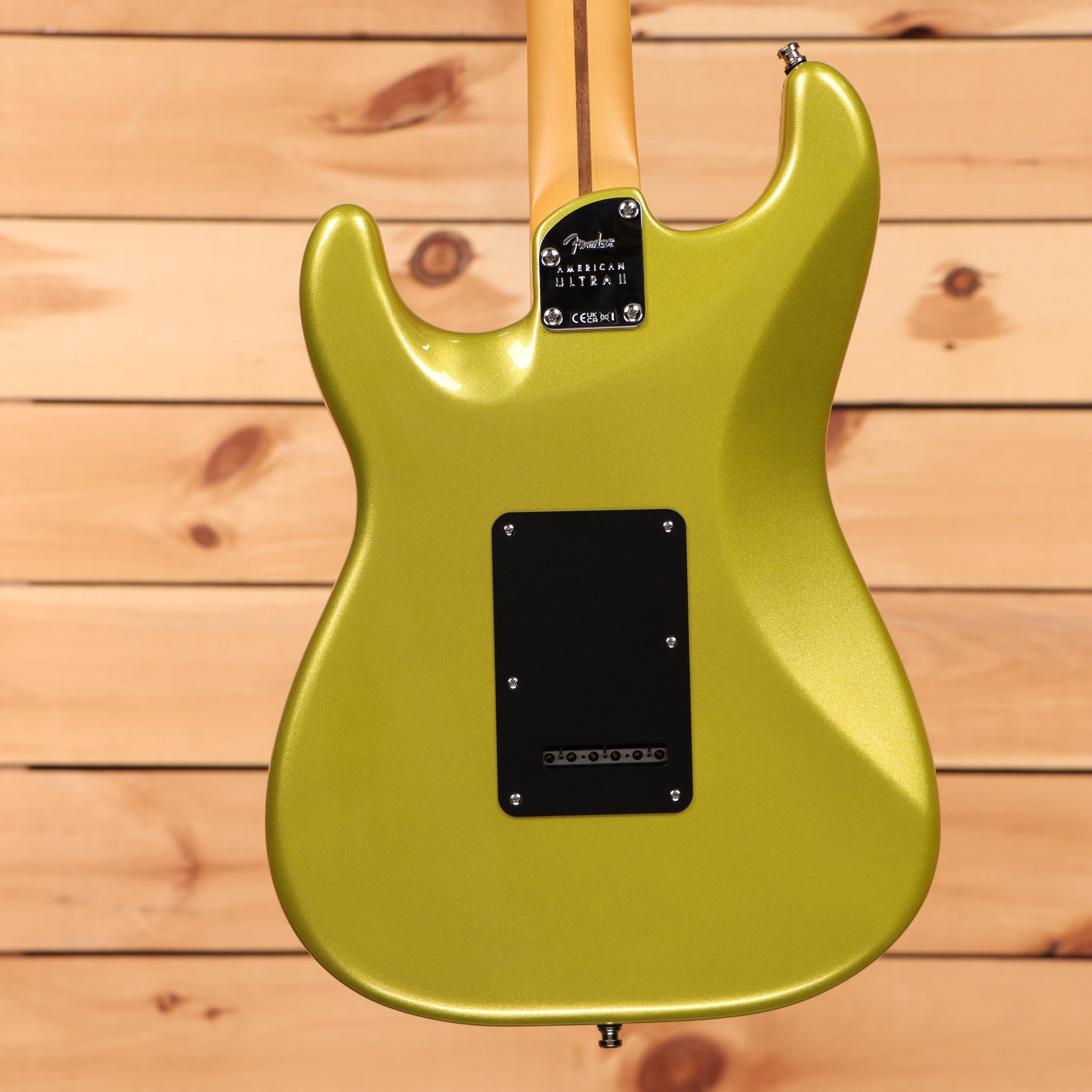 Fender American Ultra II Stratocaster HSS electric guitar Solar Flare with black pickguard