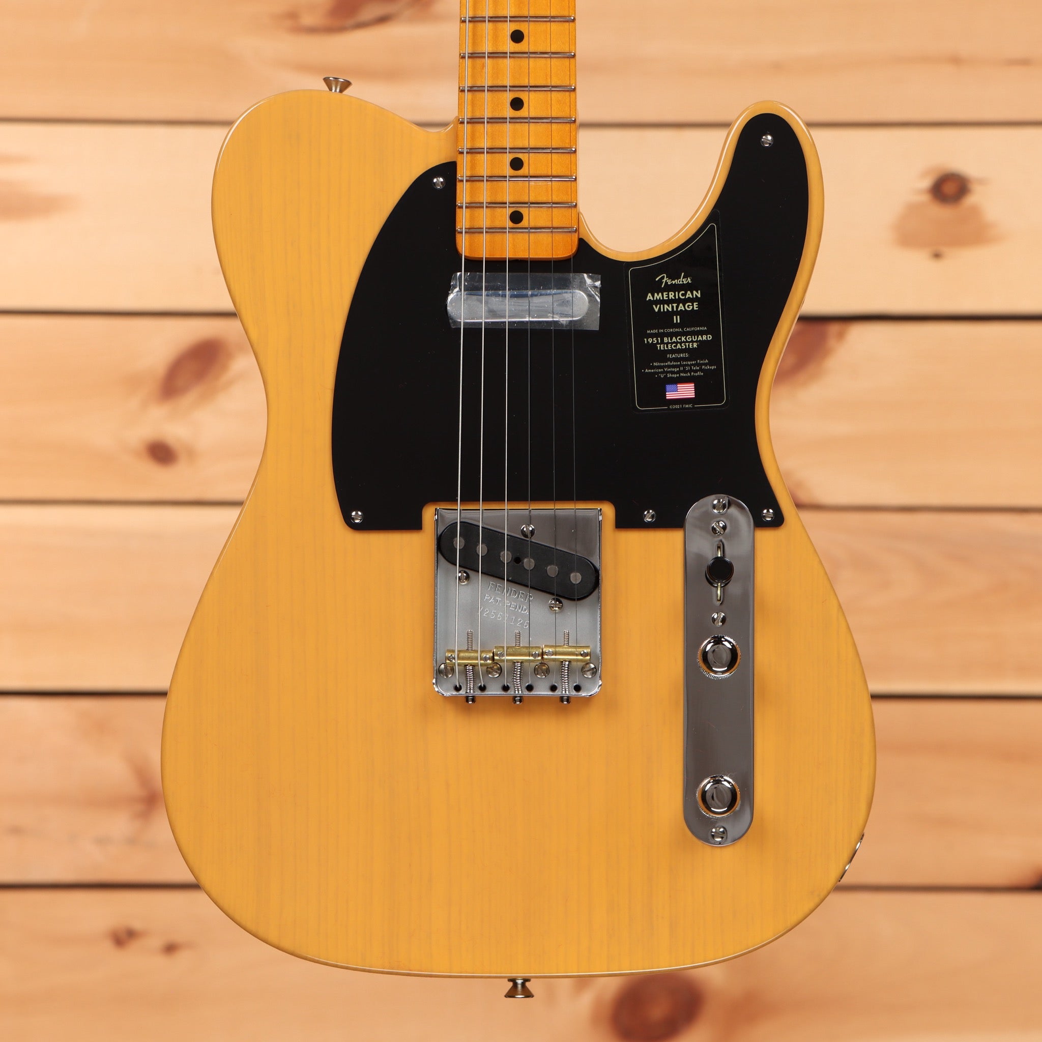 Fender American Vintage II 1951 Telecaster electric guitar Butterscotch Blonde with maple neck