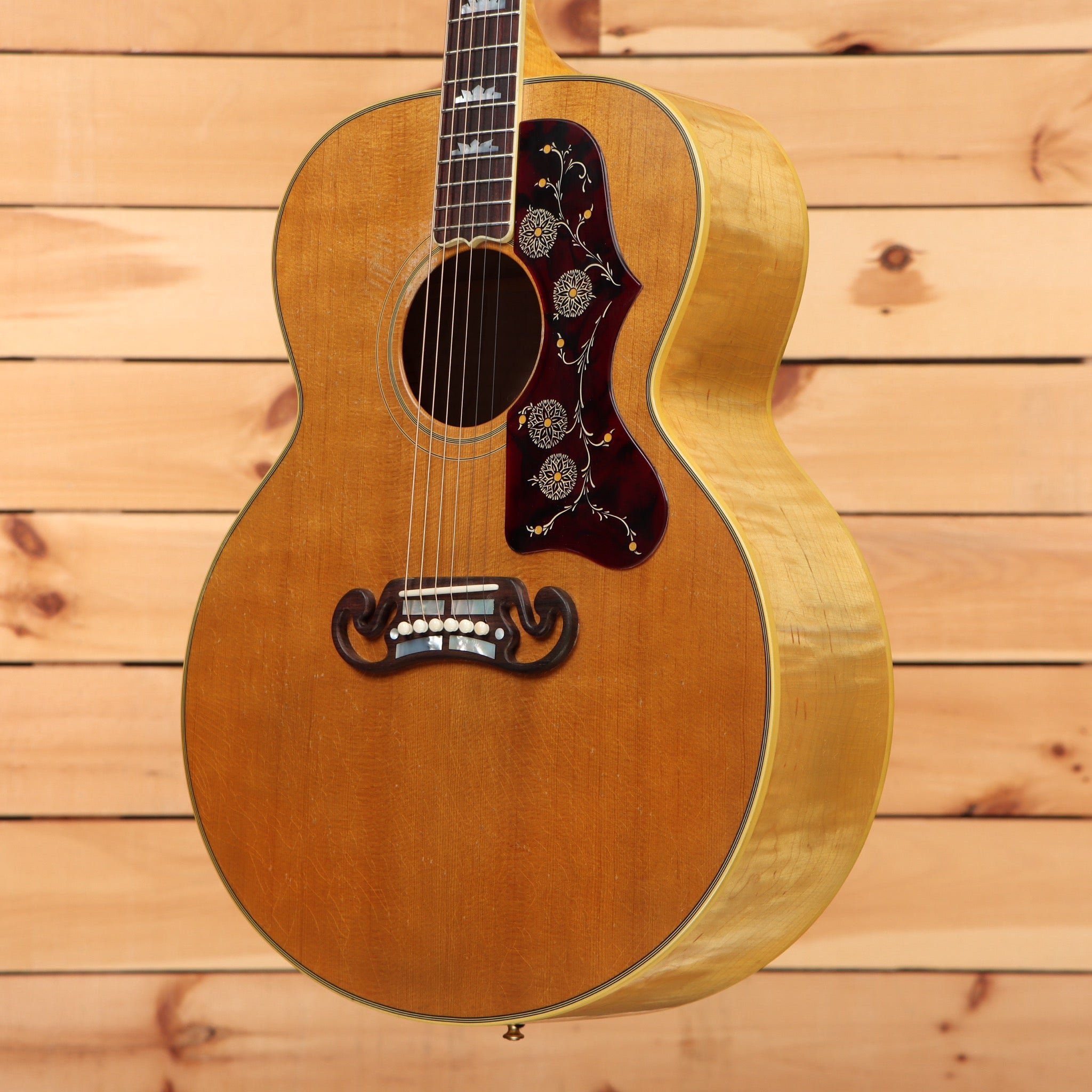 Gibson 1957 SJ-200 Light Aged Natural jumbo acoustic guitar with floral pickguard inlay