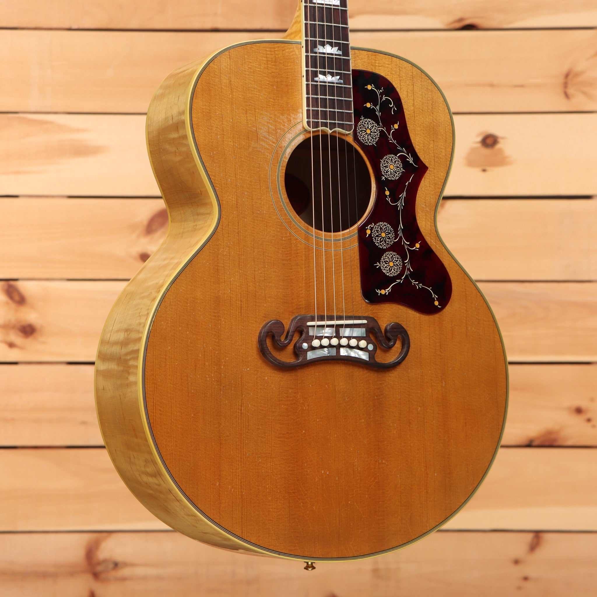 Gibson 1957 SJ-200 jumbo acoustic guitar light aged natural with ornate pickguard inlay