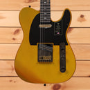 Fender 75th Anniversary American Ultra II Telecaster electric guitar Liquid Gold with black pickguard