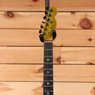 Fender 75th Anniversary American Ultra II Telecaster electric guitar Liquid Gold with black headstock tuners