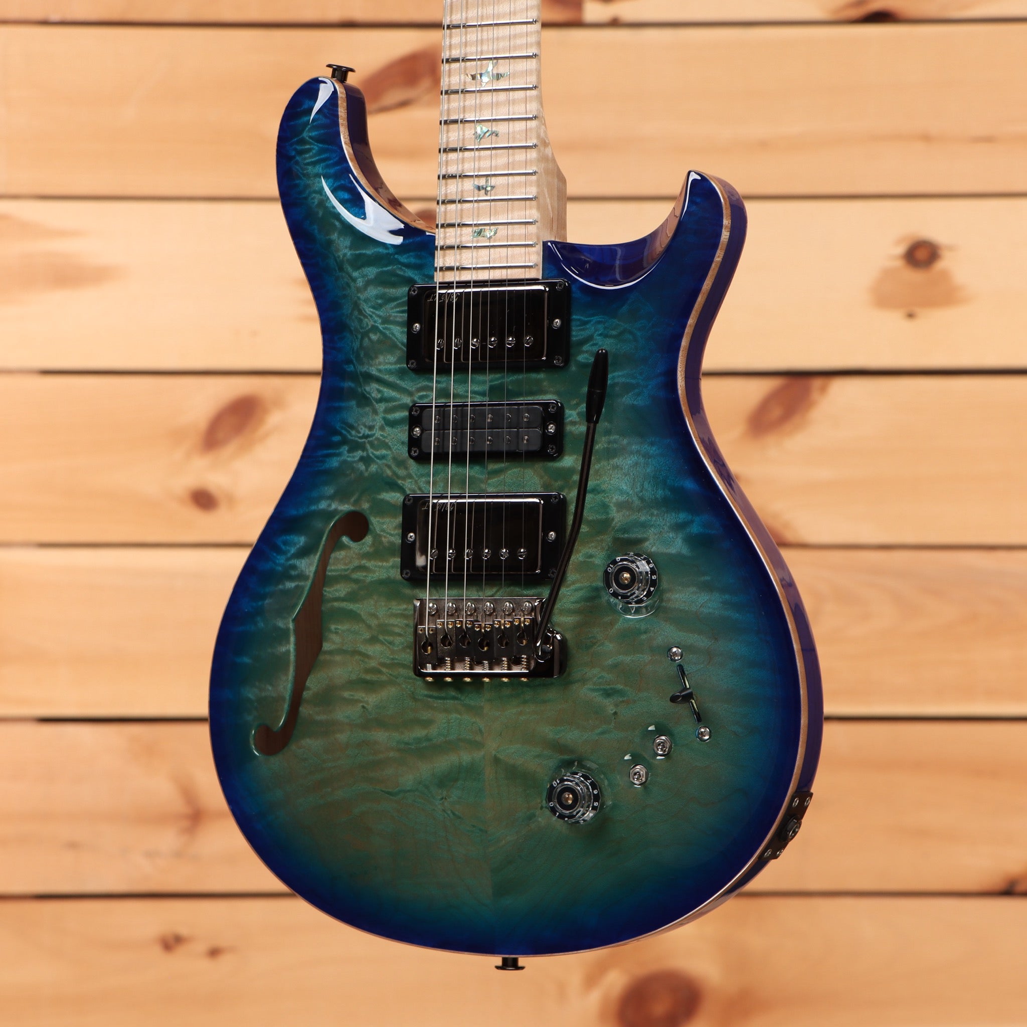 Paul Reed Smith Special semi-hollow electric guitar Makena Blue pre-owned with figured maple top and humbuckers