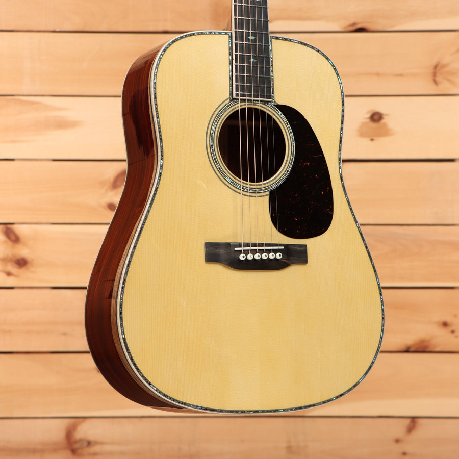 Martin 2026 NAMM Custom dreadnought acoustic guitar natural finish with abalone binding
