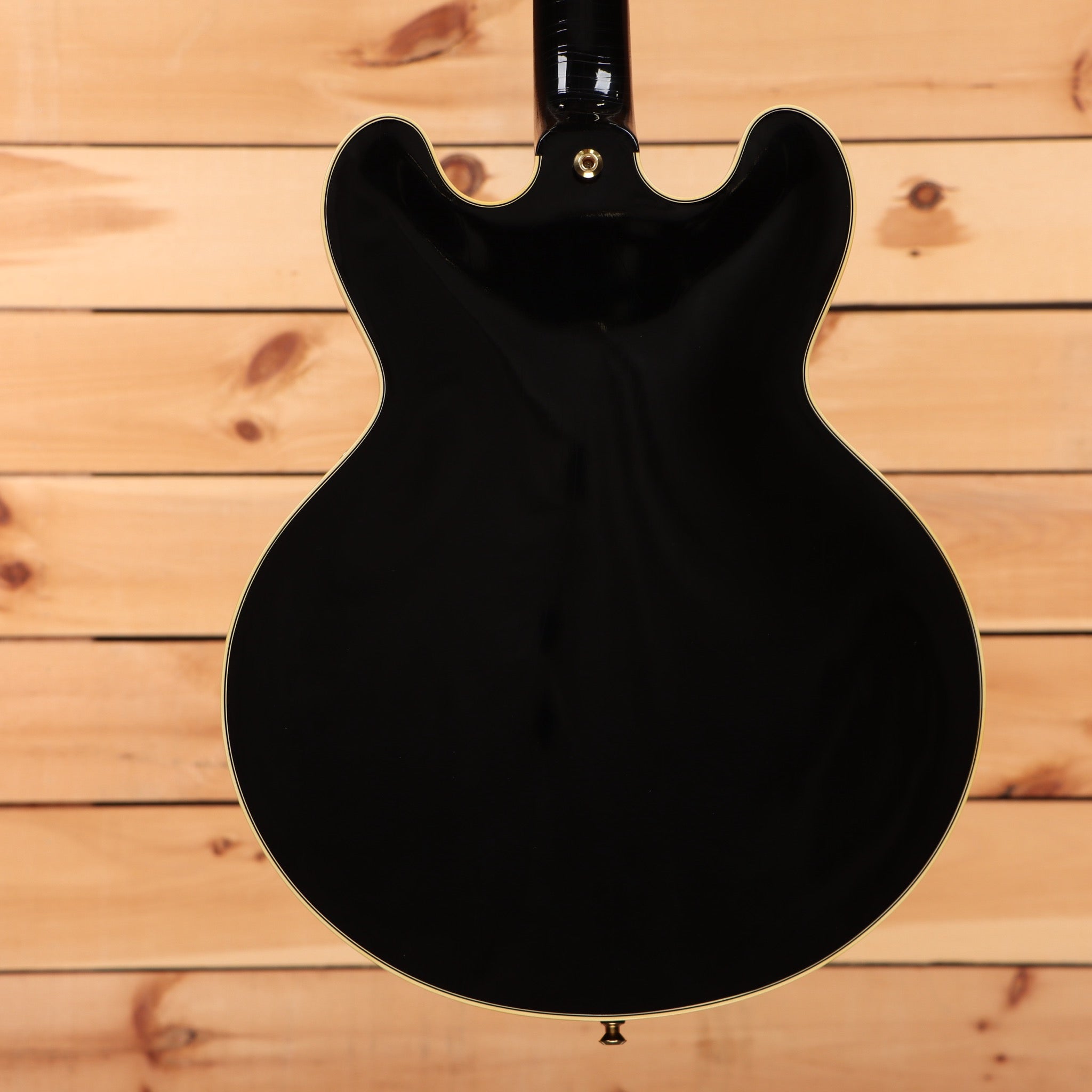 Pre-owned Gibson 1959 ES-355 semi-hollow electric guitar Aged Ebony with gold hardware and stop tailpiece