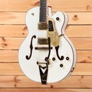 Gretsch Pro Falcon hollowbody electric guitar White with gold hardware dual humbuckers and Bigsby tremolo tailpiece
