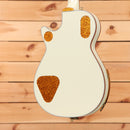 Gretsch G6134T-58 Vintage Select '58 Penguin electric guitar Vintage White with gold sparkle back plates and Bigsby