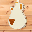 Gretsch G6134T-58 Vintage Select '58 Penguin electric guitar Vintage White with gold sparkle back plates and Bigsby