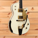 Gretsch G6134T-58 Vintage Select '58 Penguin electric guitar Vintage White gold hardware dual humbuckers Bigsby tremolo