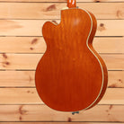 Gretsch G6120T-BSSMK Brian Setzer Nashville hollowbody Smoke Orange back view with cream binding