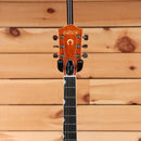 Gretsch G6120T Brian Setzer Nashville hollowbody electric guitar Smoke Orange with bound ebony fretboard